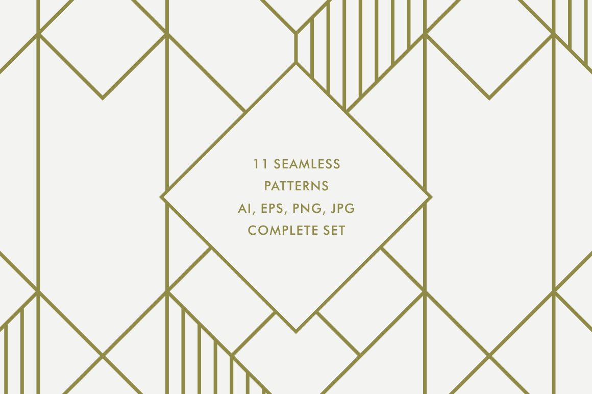 Geometric Art Deco Patterns V3
