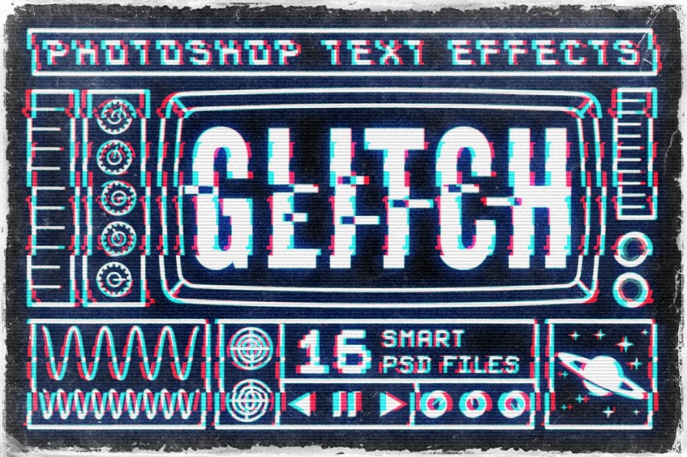 Glitch Text Effect, Editable Text Style Graphic by Mily Studio