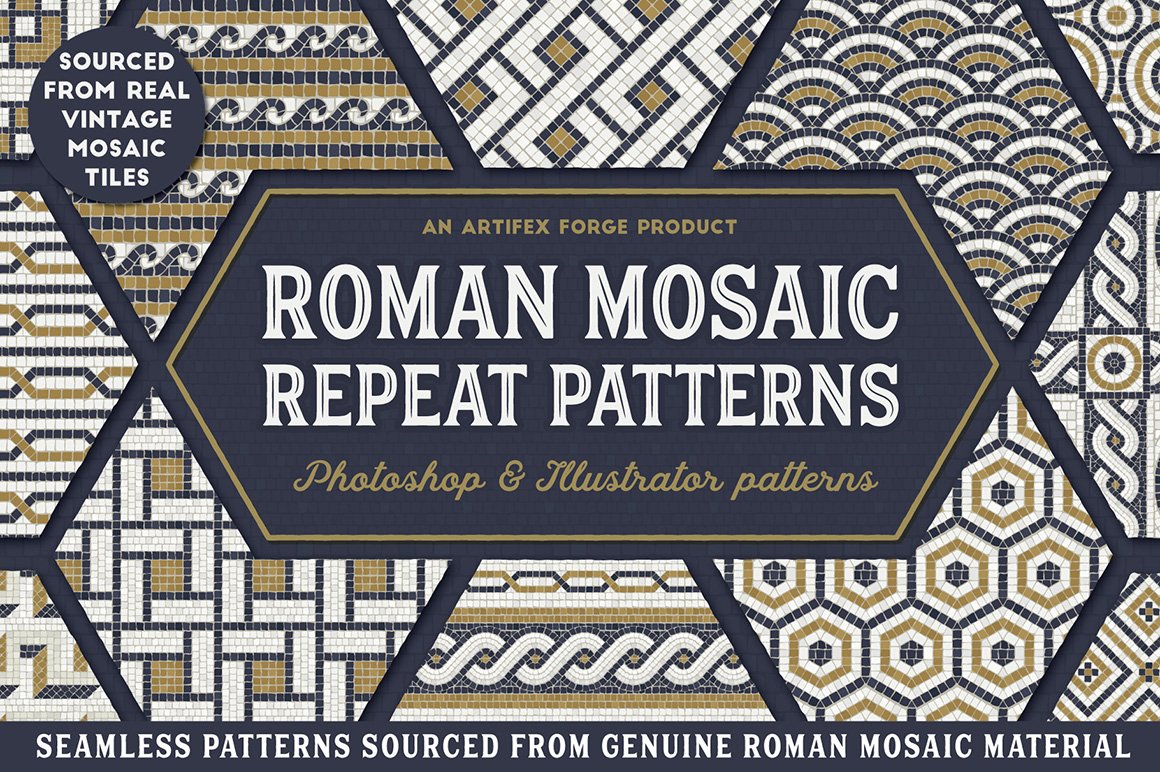 Roman Mosaic Repeat Patterns