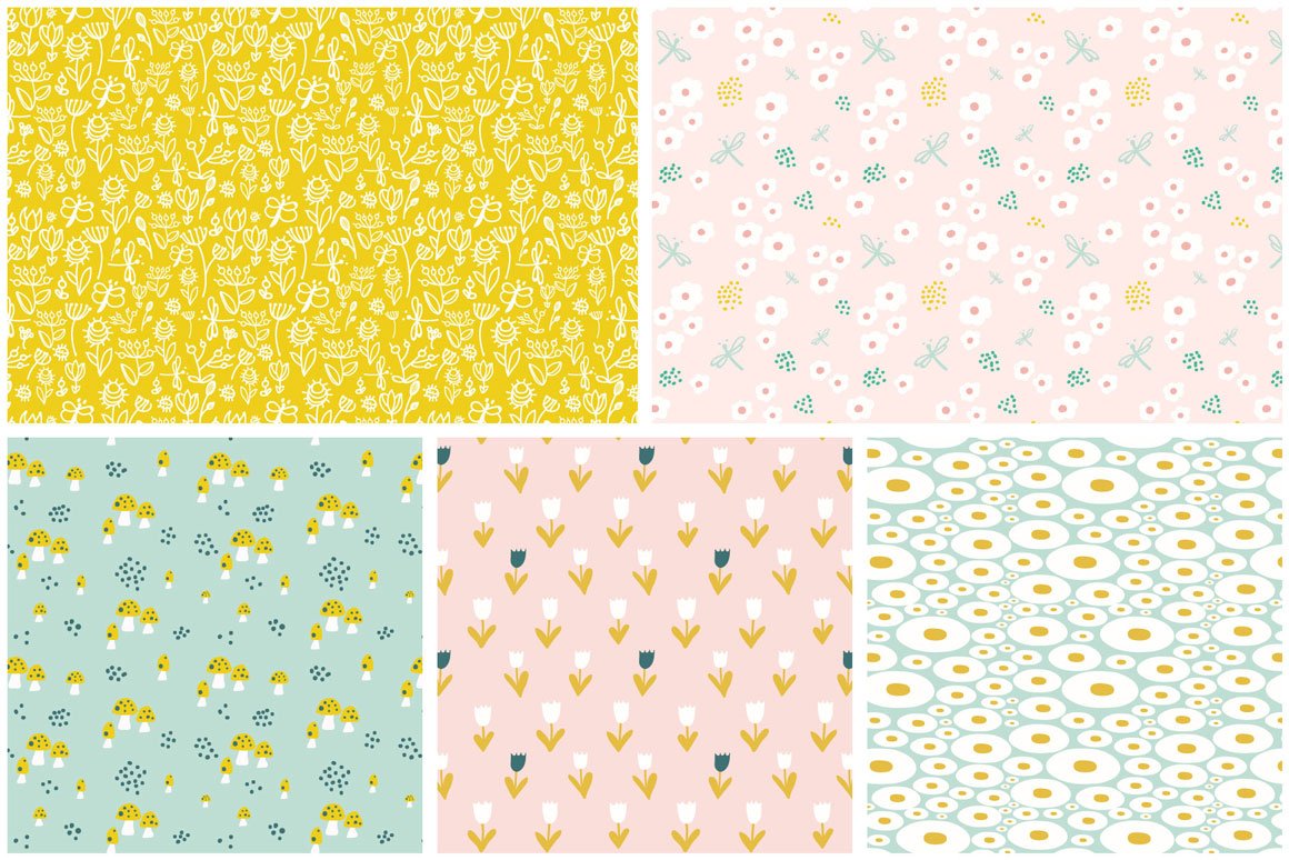 Spring Flowers Pattern Collection
