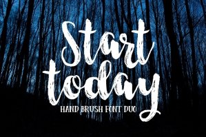Start Today Brush Font Duo