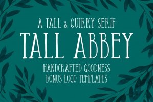 Tall Abbey Serif + 5 Logo Templates