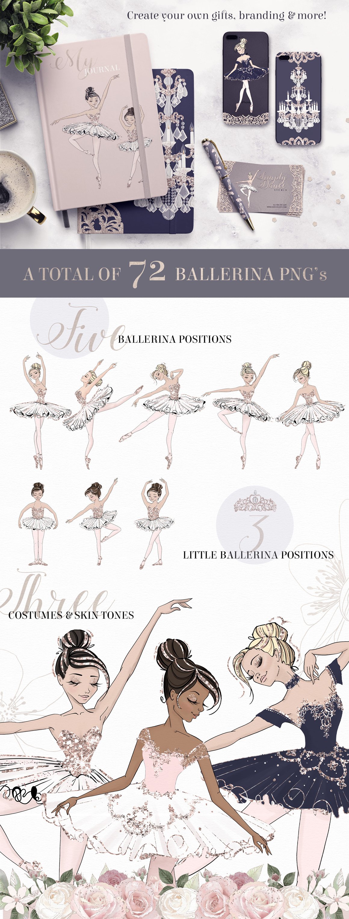 The Grand Ballerina Clipart Collection