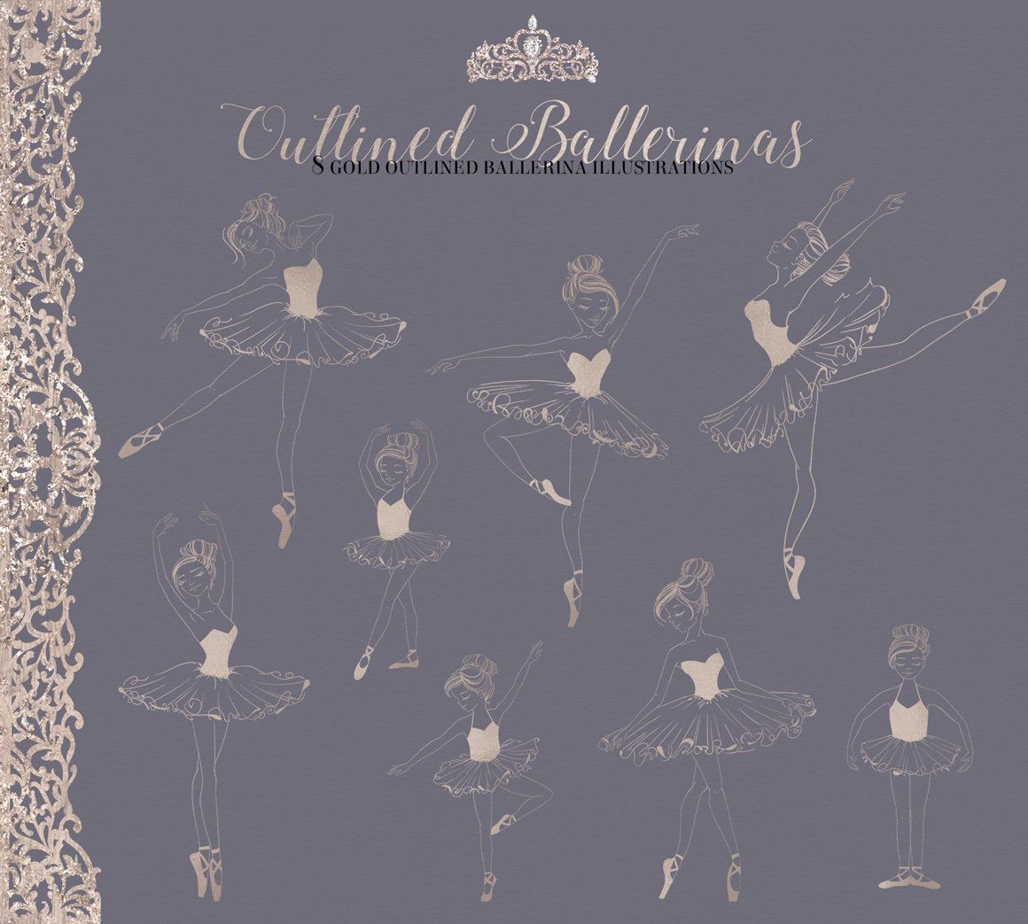 The Grand Ballerina Clipart Collection