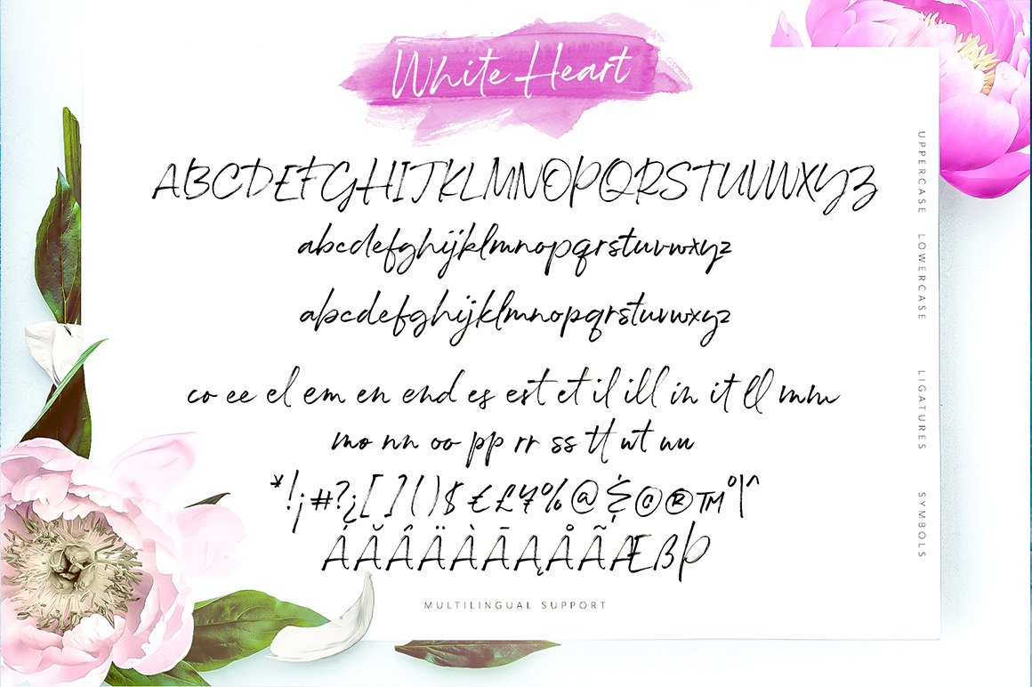 White Heart Font