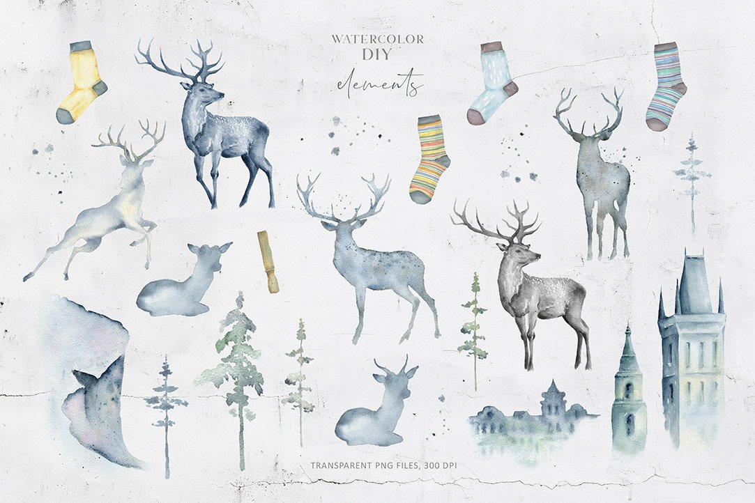 Winter Watercolors & Alphabets