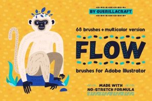 Flow Brushes for Adobe Illustrator