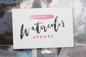 102 Watercolor Stamps For Procreate