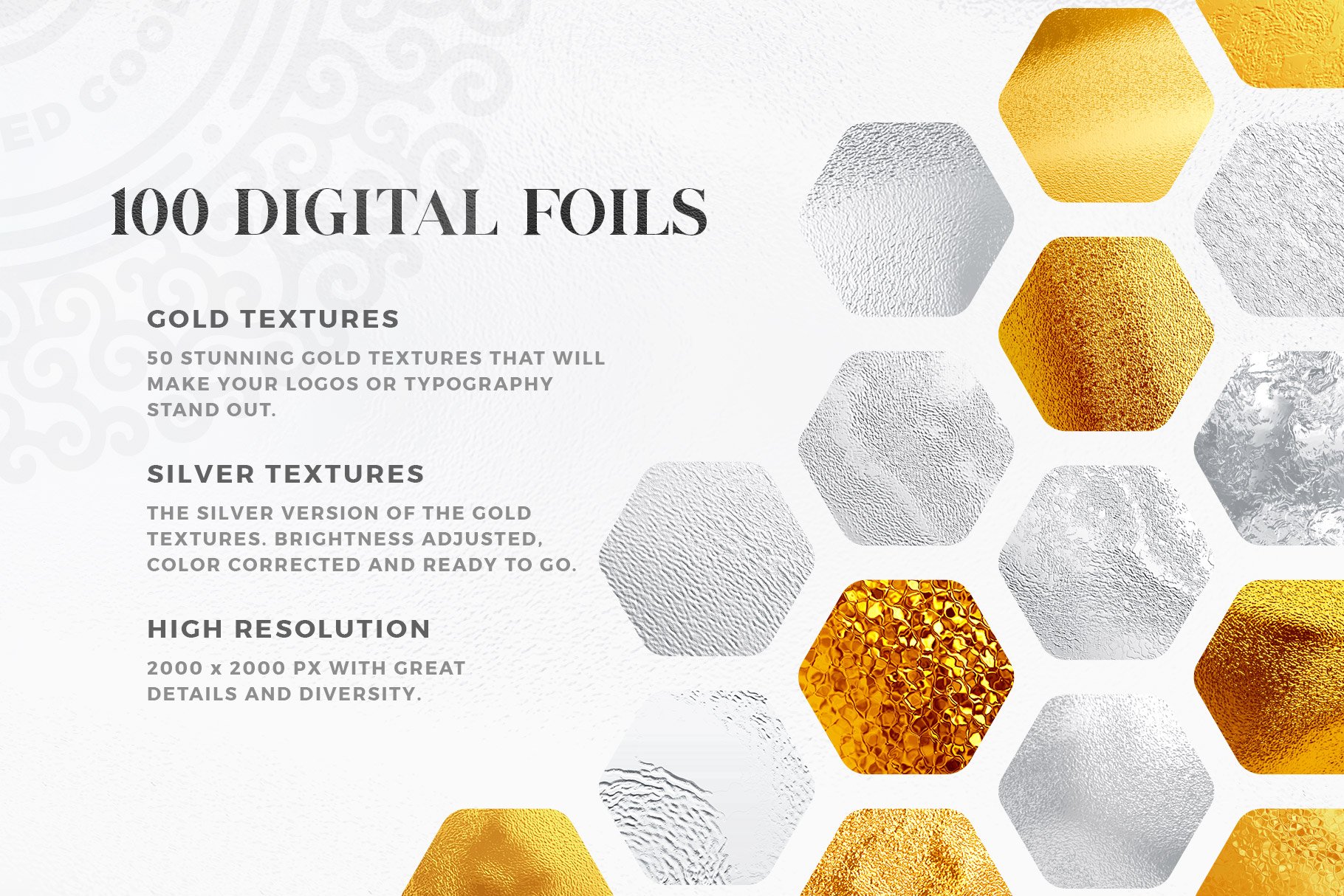300 Gold & Silver Foil Textures