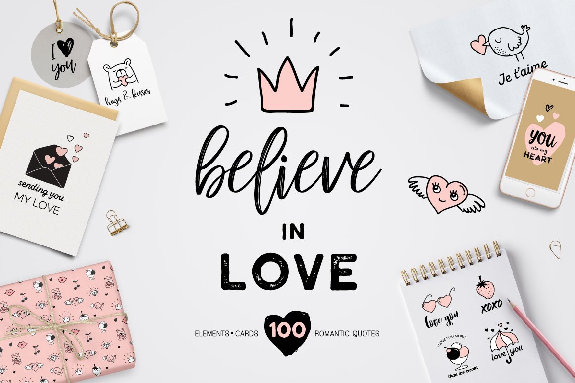 Believe in Love - Valentines set