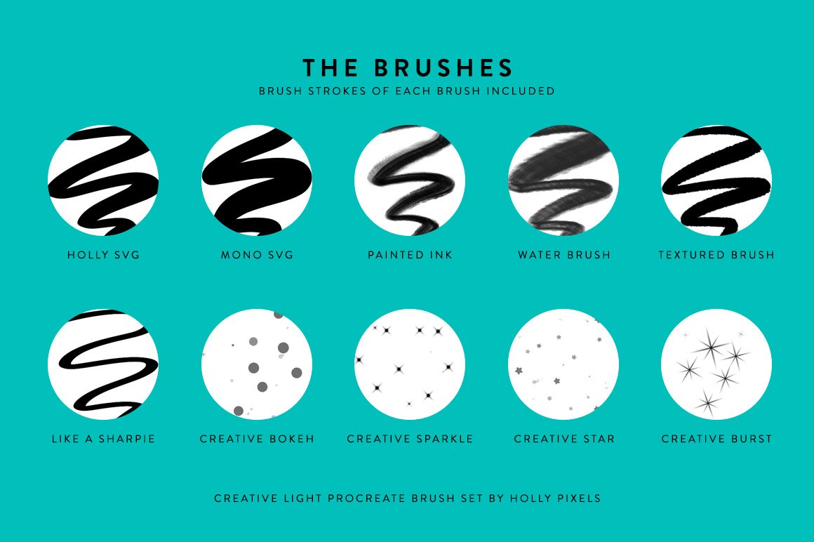 Creative Light Procreate Brushes For Lettering