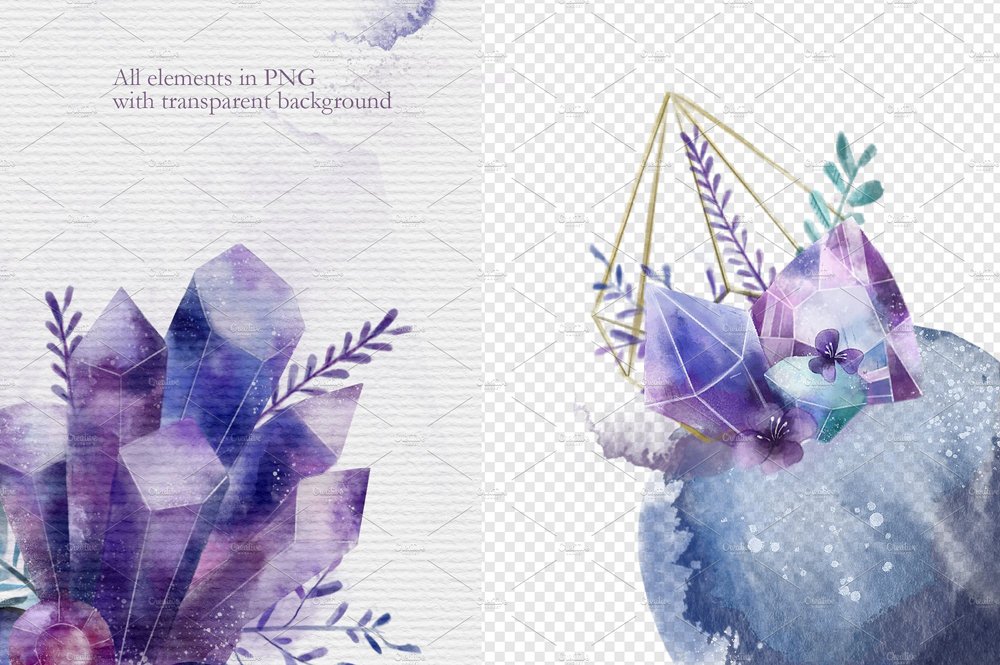 Crystalline Watercolor Collection