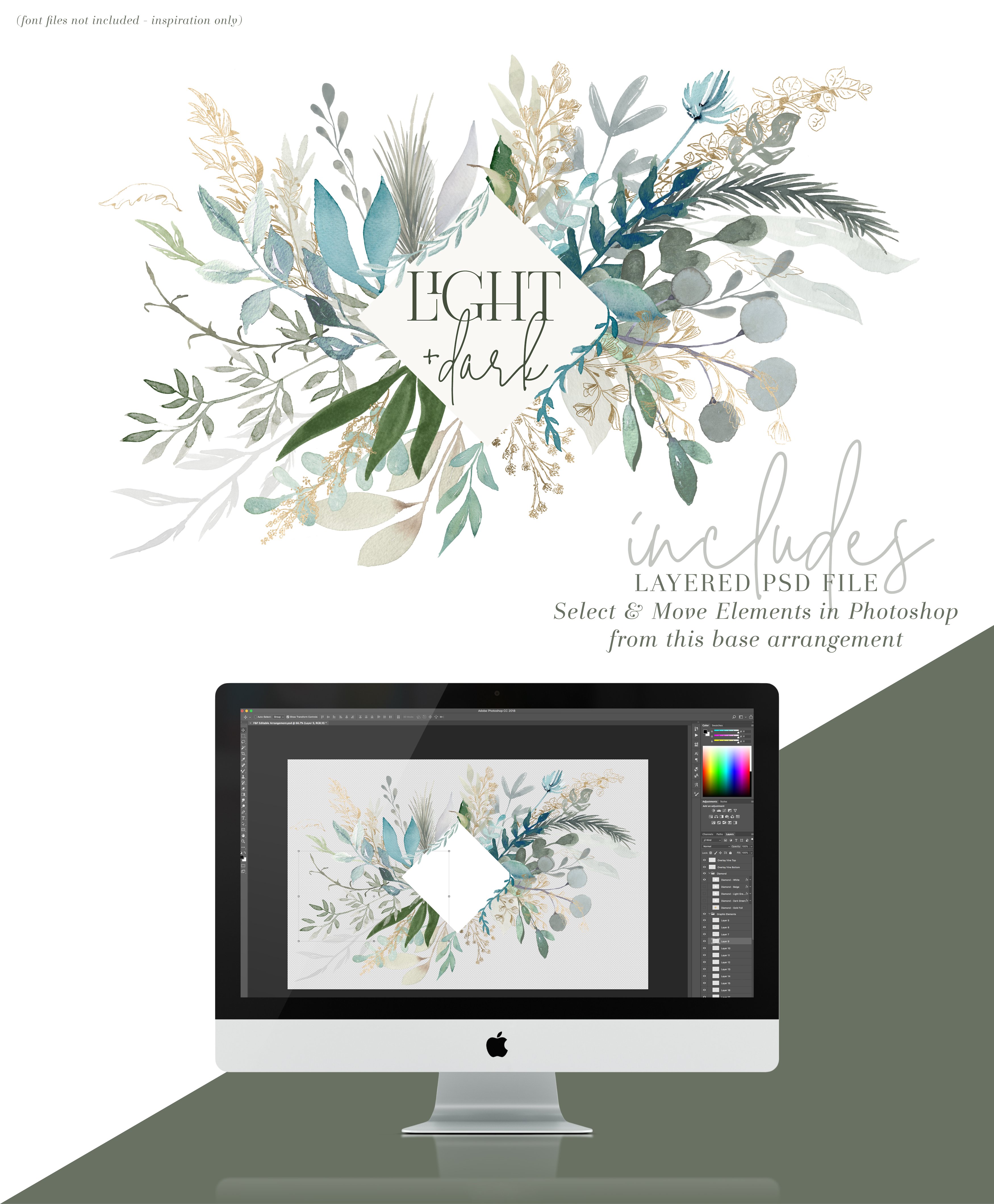 Foliage + Foil - Botanical Clipart