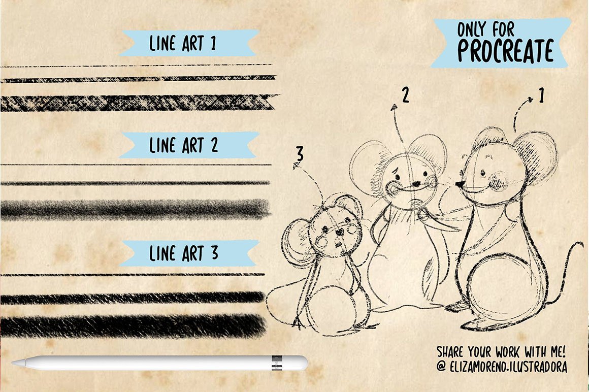 Line Art - Brushes For Procreate
