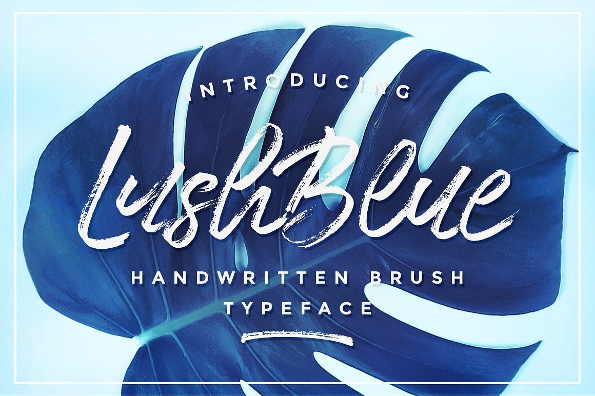 Lush Blue Brush Script + Bonus!