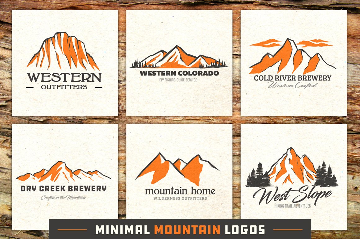 Minimal Mountain Logo Templates