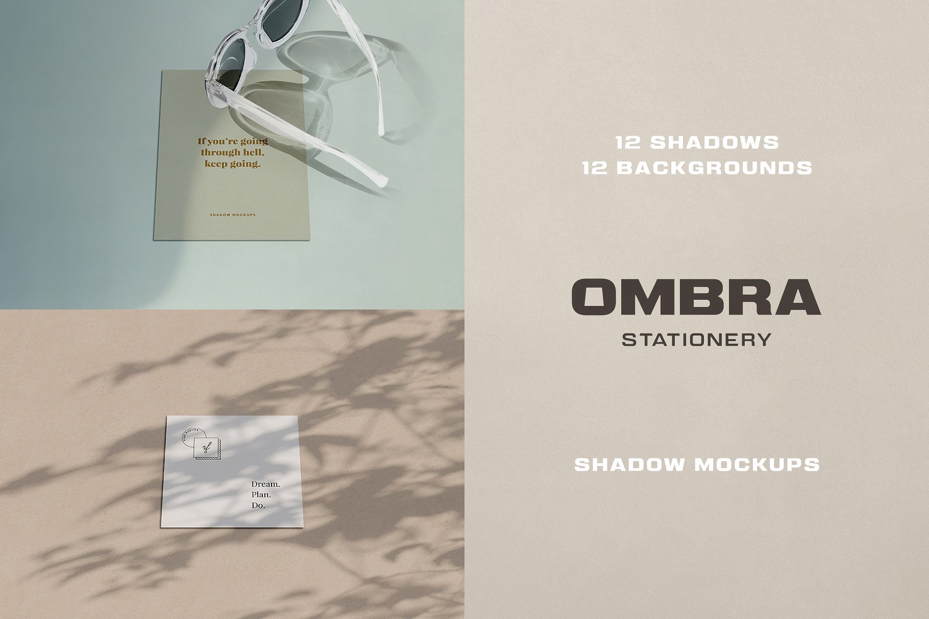 Ombra Stationery Shadow Mockups