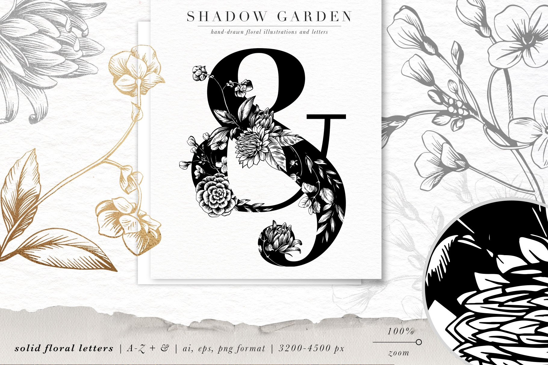 Shadow Garden Botanical Monograms