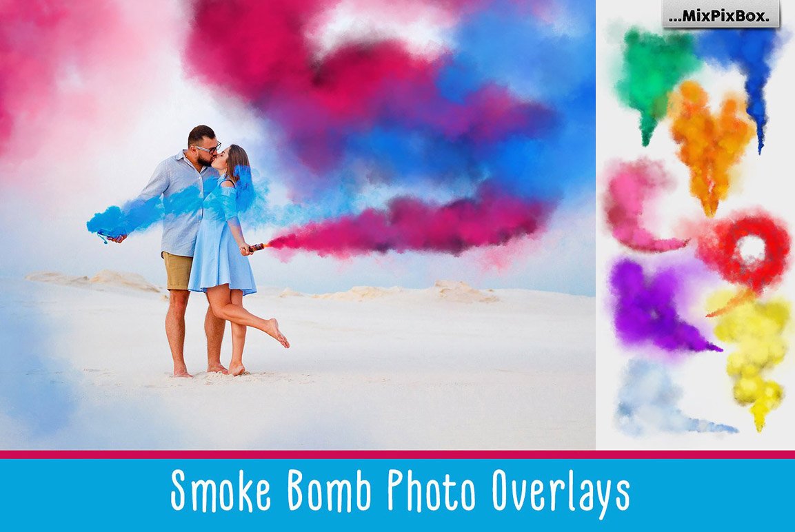 Smoke Bomb Photo Overlays