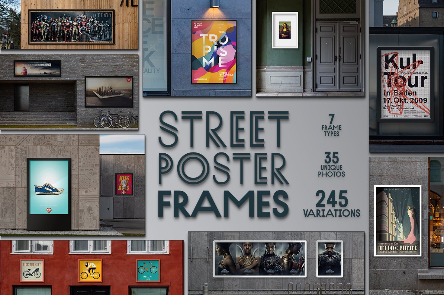 Street Poster Frames - 35 Mockups