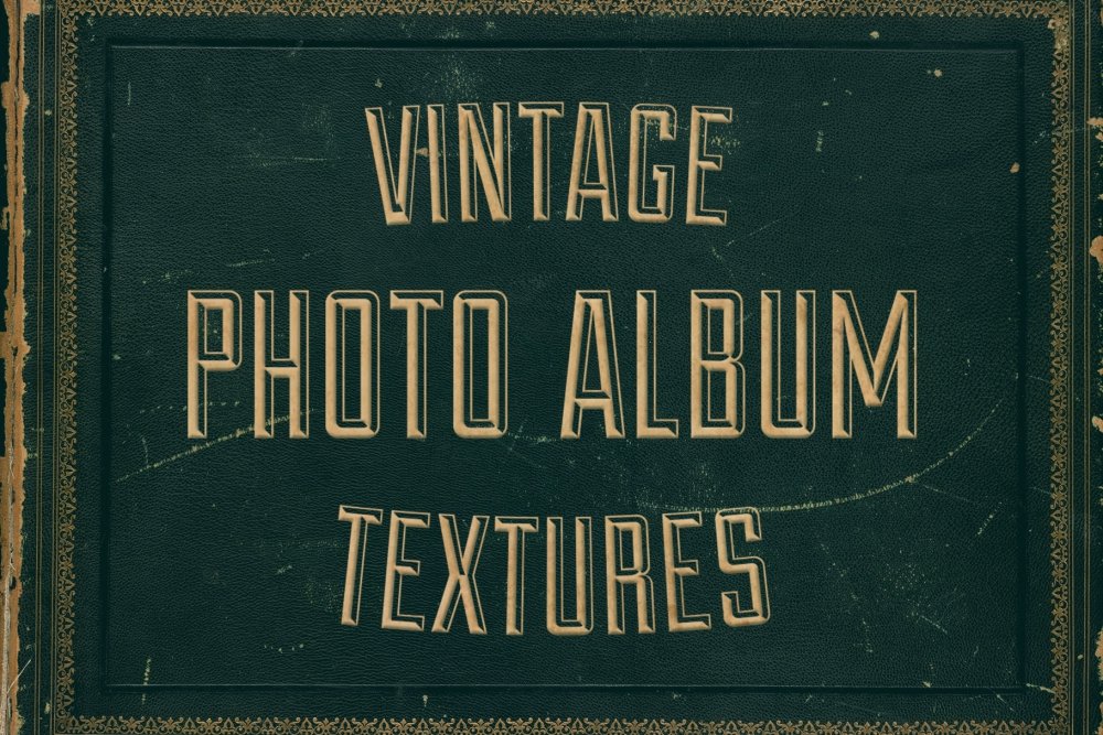 Vintage Photo Album Cover Textures - Design Cuts