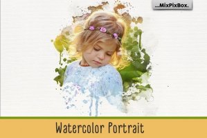 Watercolor Portrait Photo Masks