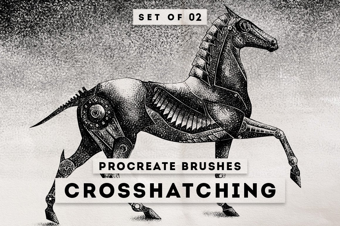 HOMwork Freebie: Crosshatching Procreate Brushes