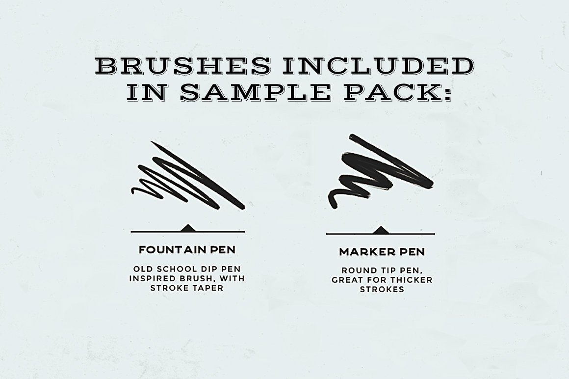 Procreate Inking Brushes Sample