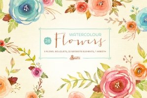 Free: Watercolor Flowers Pack