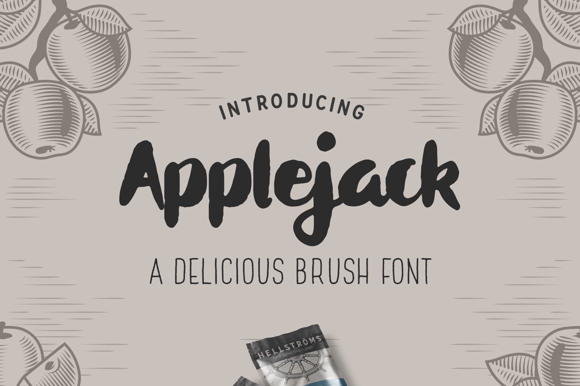 Applejack - A Belicious Brush Font