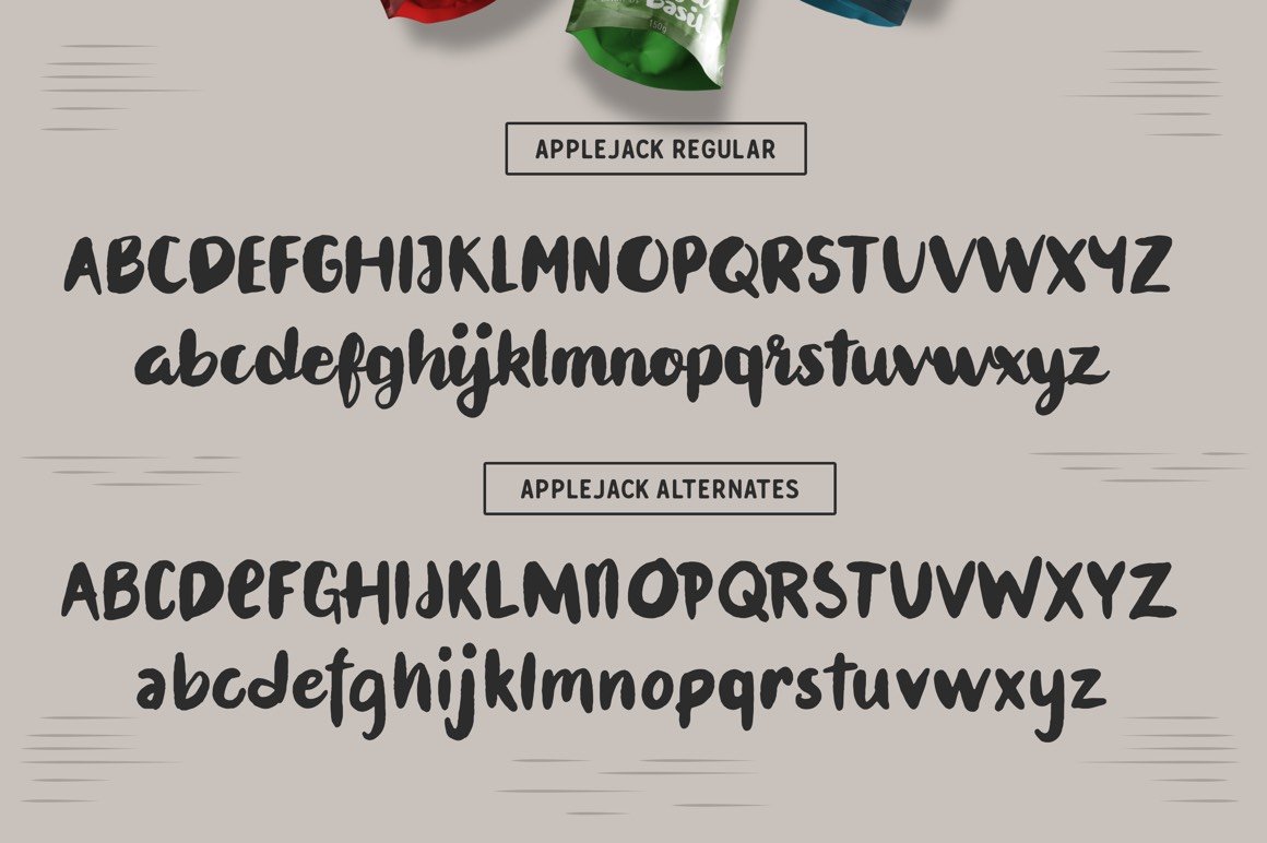 Applejack - A Belicious Brush Font