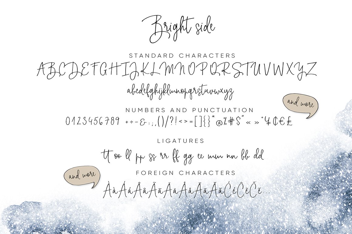 Bright Side Script Font & Logos
