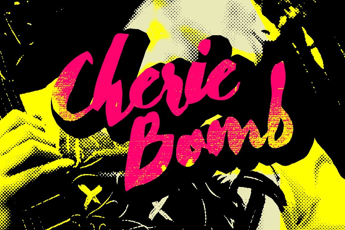 Cherie Bomb - A Punk Rock Script Font