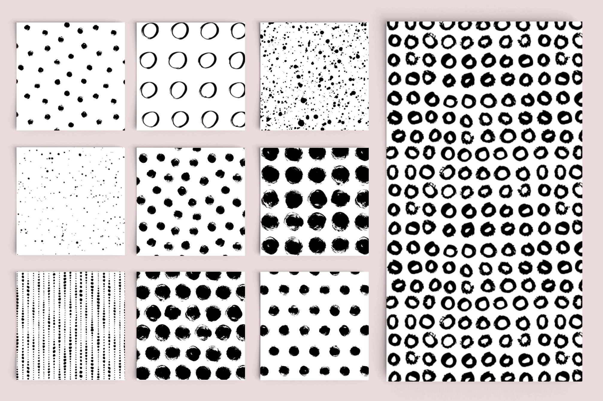 Dots and Circles - 20 Hand Drawn Patterns