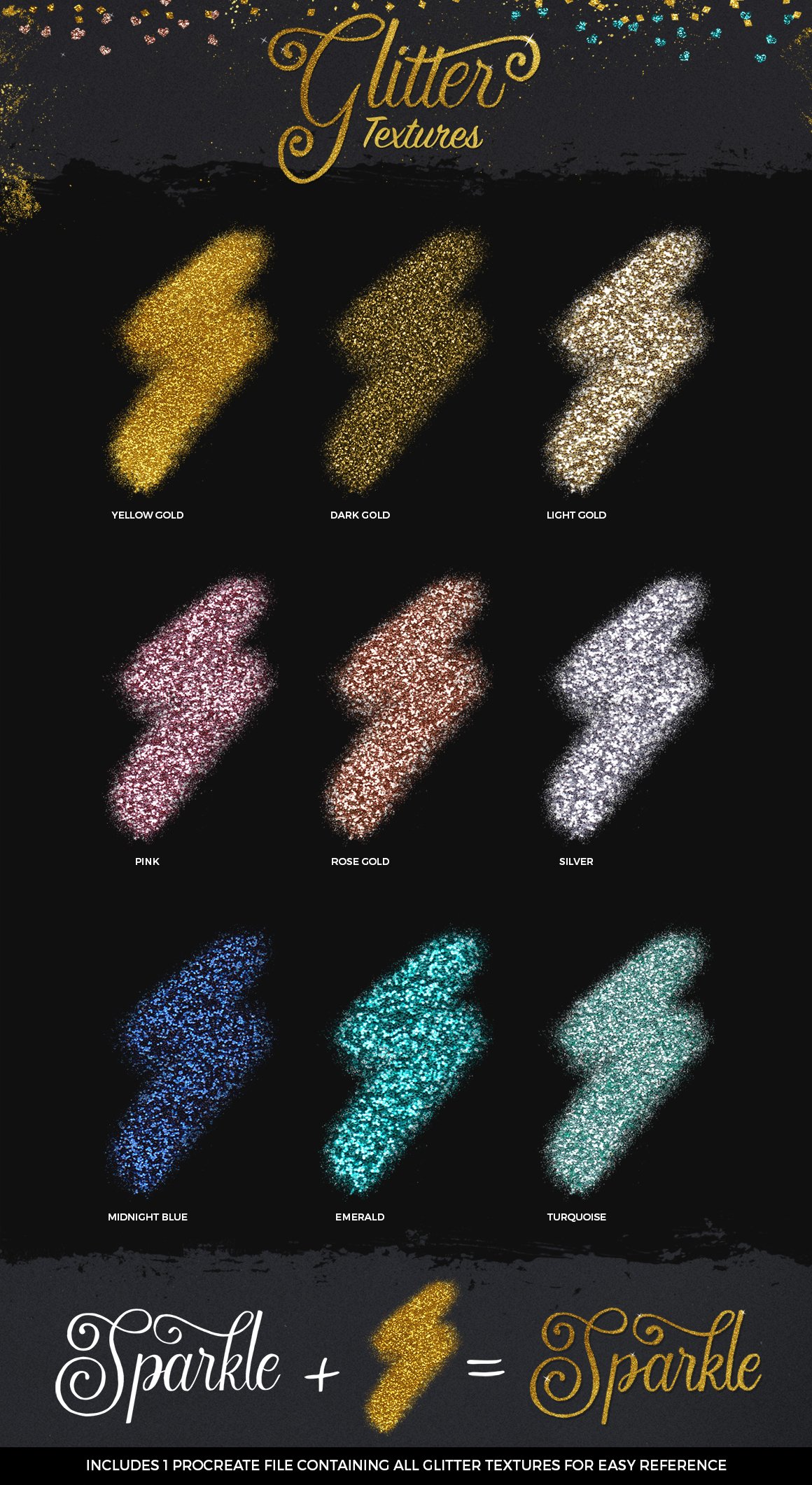 Glitter and Foil Kit for Procreate