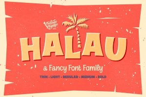 Halau - A Fancy Font Family