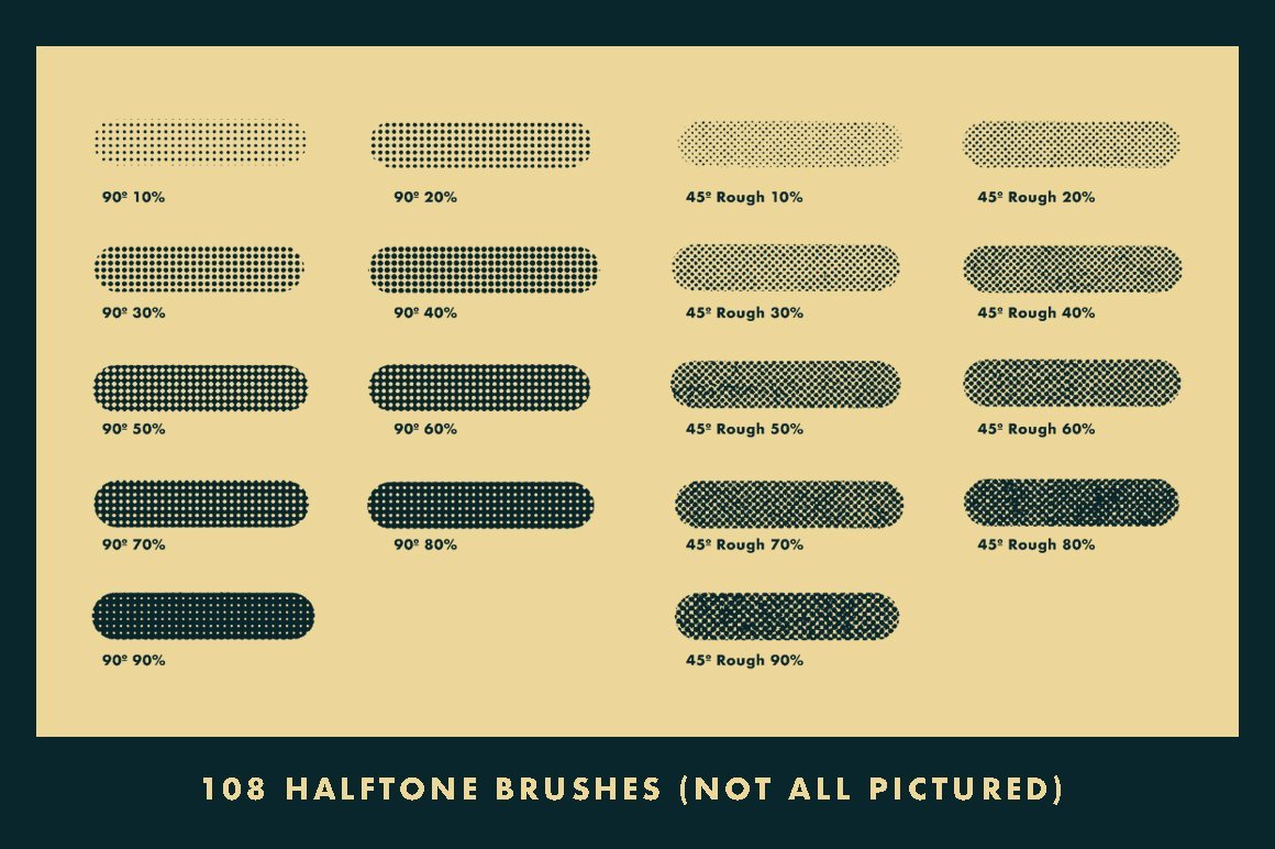 Horrific Halftones Photoshop Brushes 