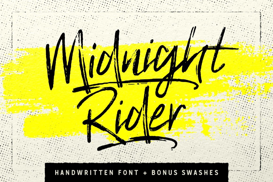 Midnight Rider - Handwritten script