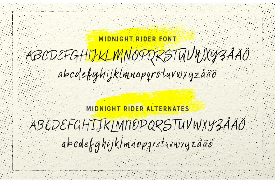 Midnight Rider - Handwritten Script