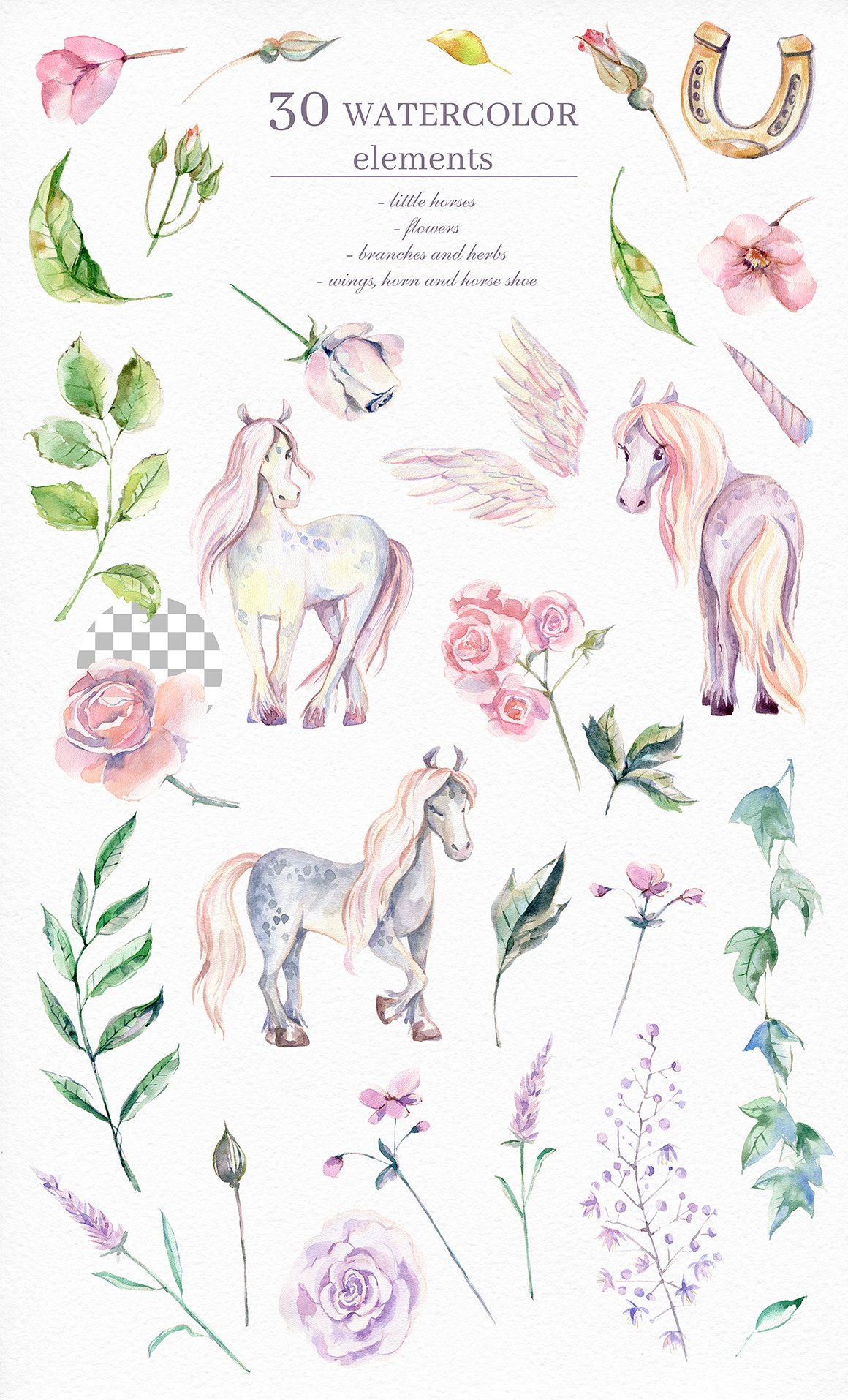 My Magic Pony Watercolor Collection Dinkoobraz Illustration