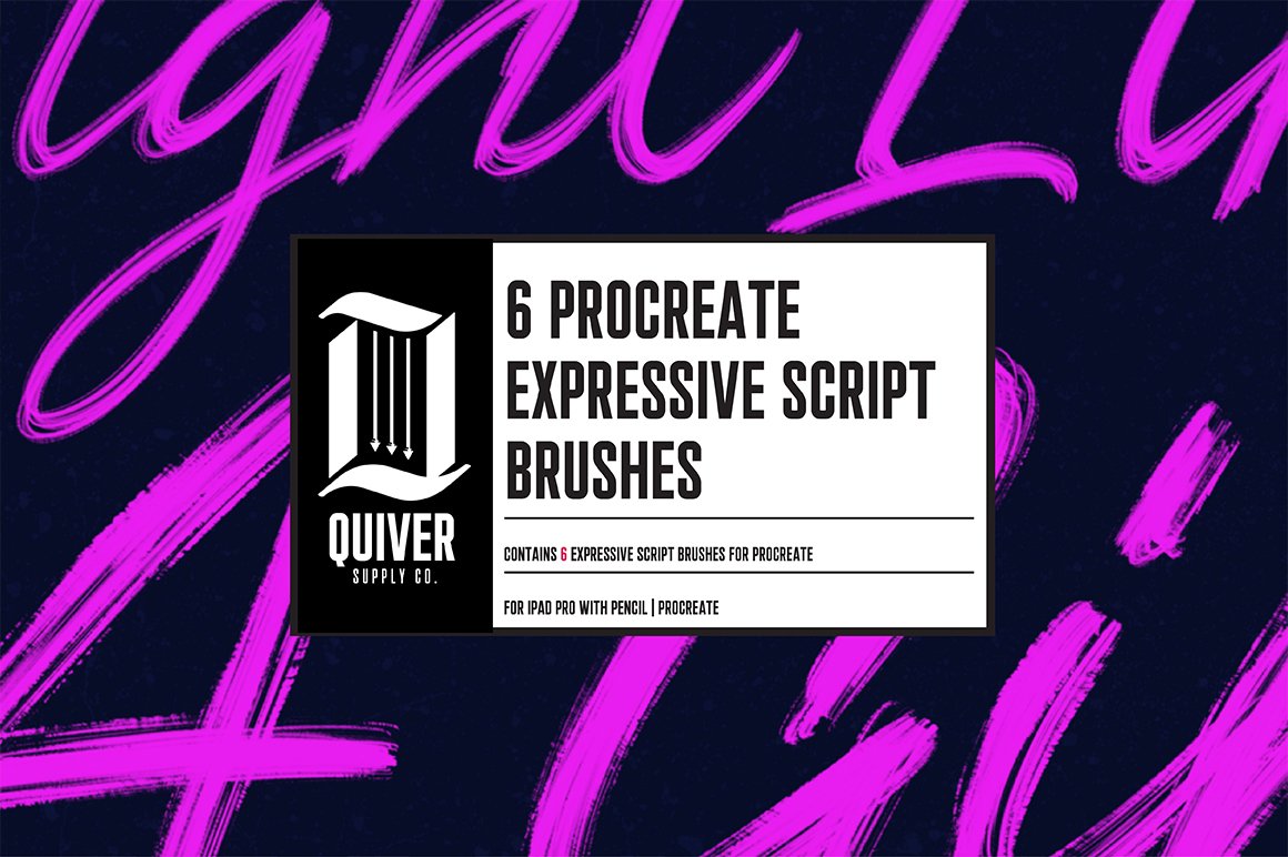 Procreate Expressive Script Brushes