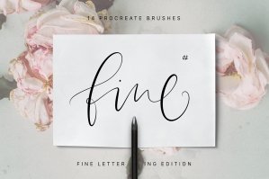 Procreate Fine Lettering Brushes