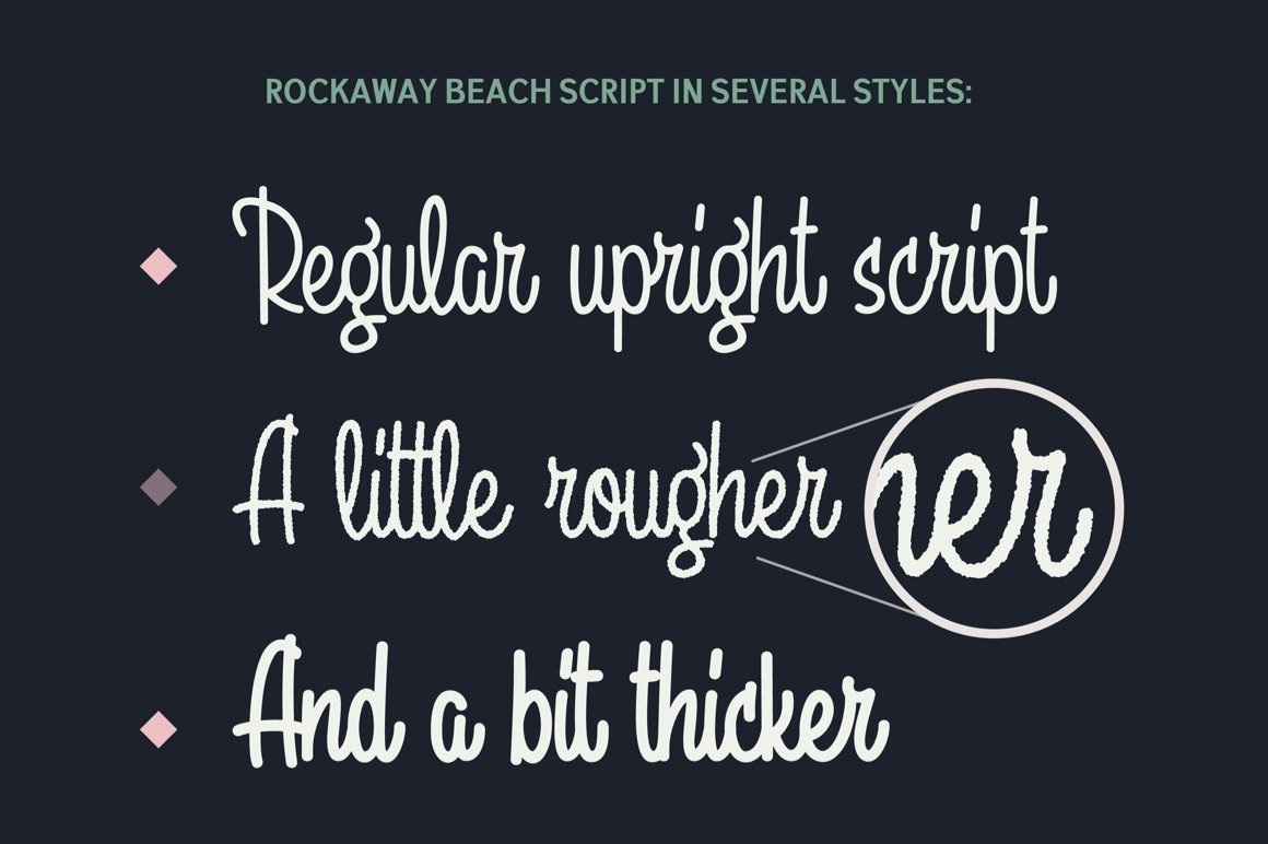 Rockaway Beach - Upright Retro Script Font