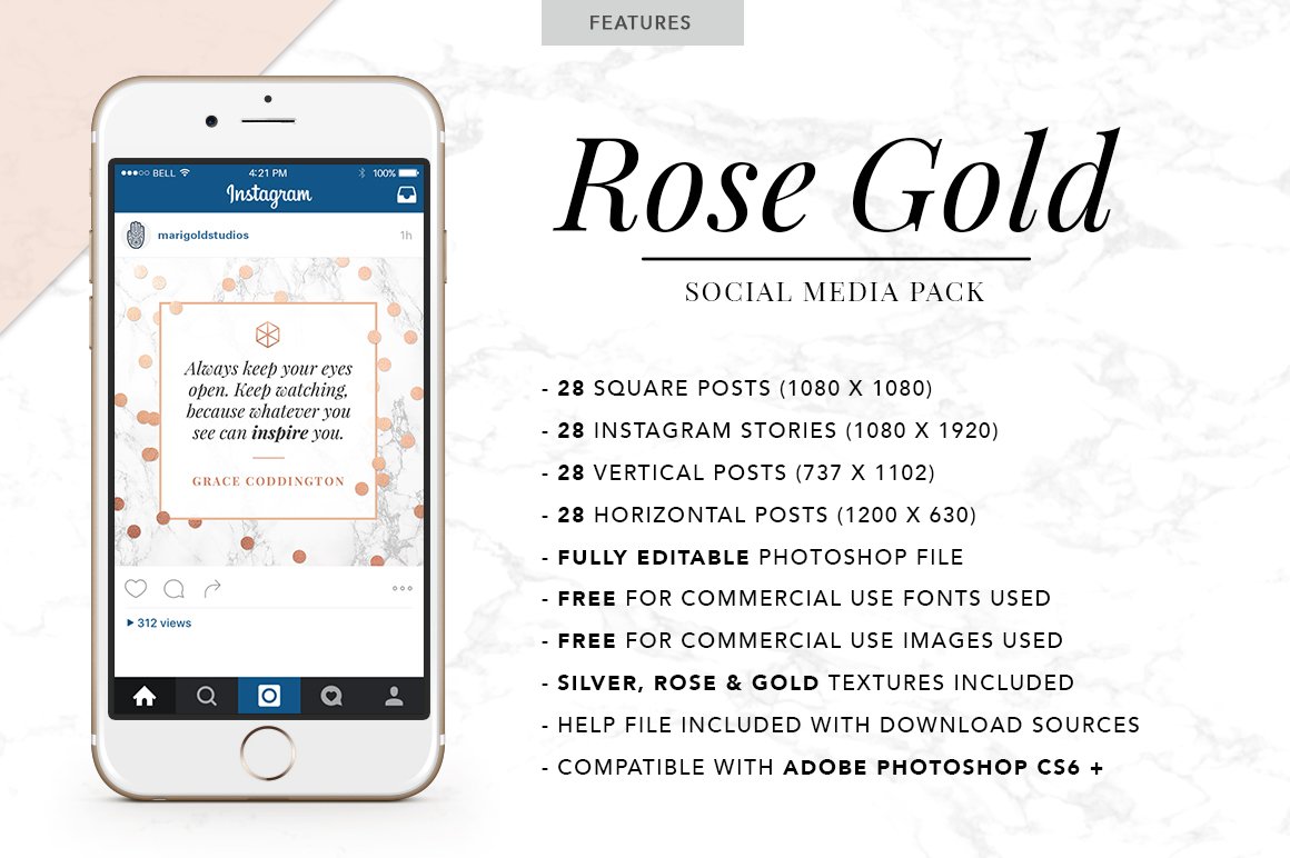 Rose Gold - Social Media Pack