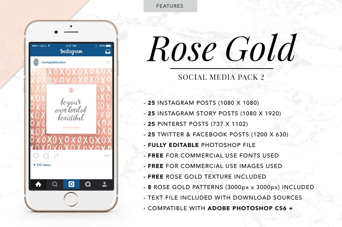 Rose Gold - Social Media Pack 2