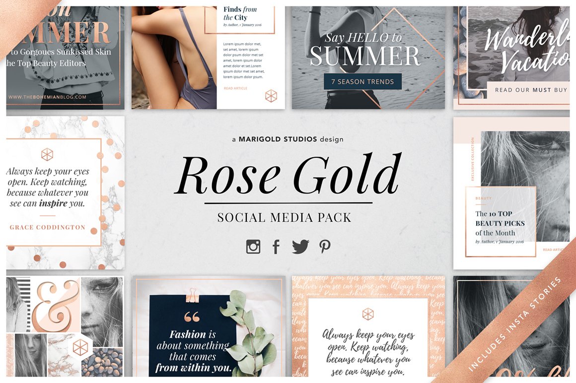 Rose Gold - Social Media Pack