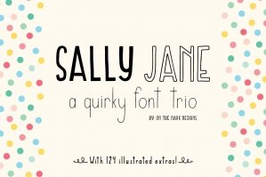 Sally Jane San Serif Font Trio