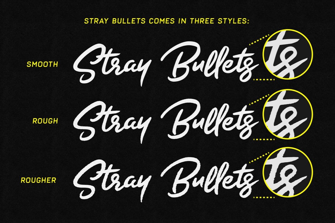 Stray Bullets - Handwritten Typeface