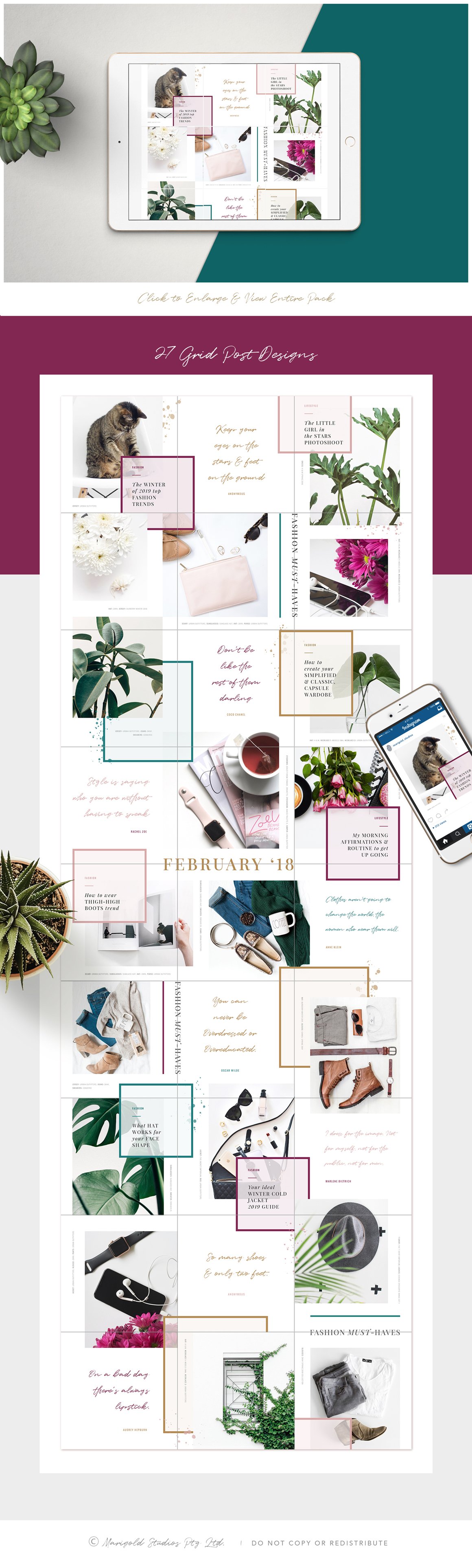 The Grid Instagram Layout Template