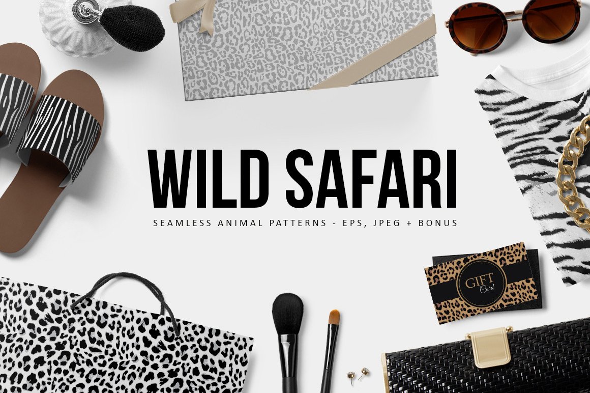 Wild Safari Animal & Leopard Patterns Set
